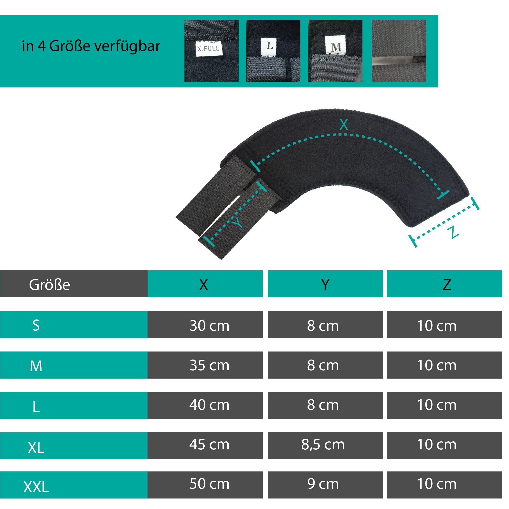 Neopren Hufglocken schwarz, Größe S-XXL